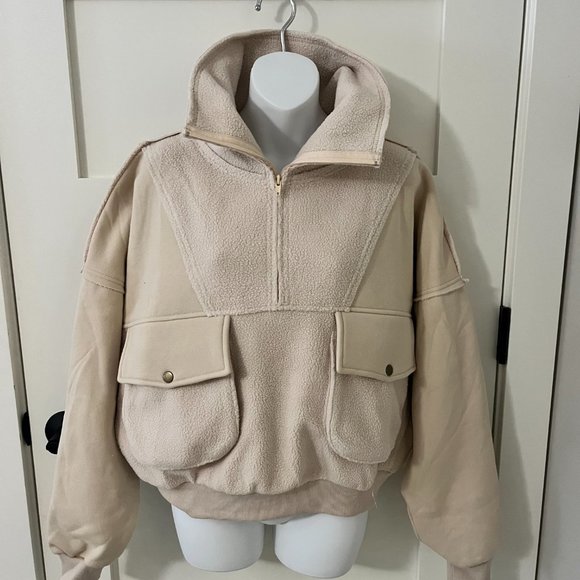 AEMI CO “ Tahoe “ AEMI & CO Shacket Cropped Jacket Top Pull Over Sweatshirt 11 - Picture 8 of 10